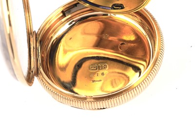 Lot 553 - Murray & Strachan, Royal Exchange, London: an 18ct yellow gold cased open faced pocket watch