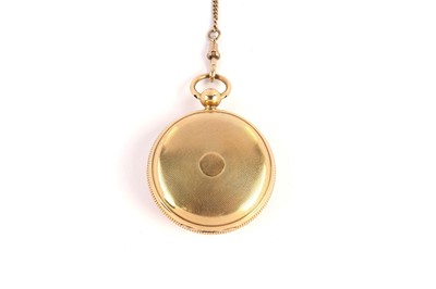 Lot 553 - Murray & Strachan, Royal Exchange, London: an 18ct yellow gold cased open faced pocket watch