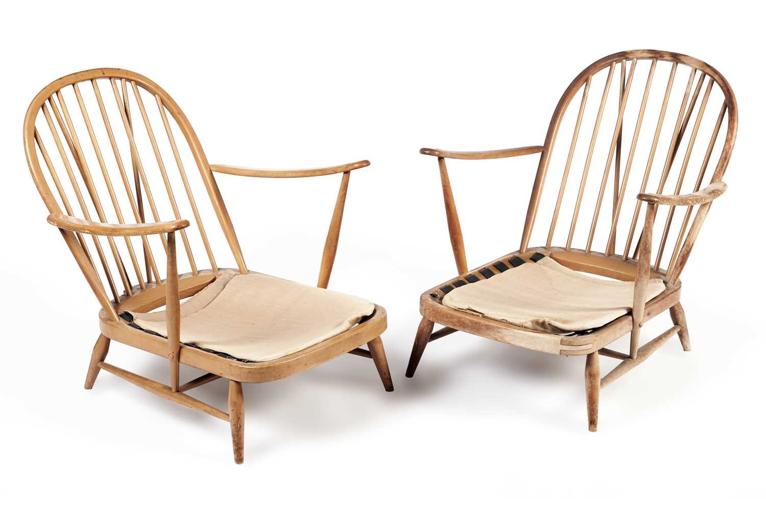 Lot 38 - Lucian Ercolani for Ercol: a pair of 'Windsor' easy armchairs