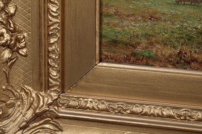 Lot 1150 - Joseph Dixon Clark - Landscape with Sheep | oil
