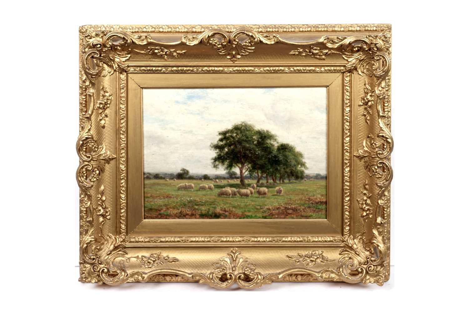Lot 1150 - Joseph Dixon Clark - Landscape with Sheep | oil