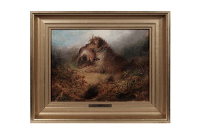 Lot 1172 - George Armfield - Terrier with its Prey | oil