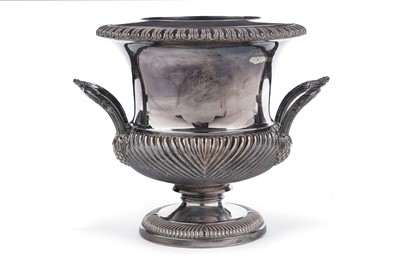 Lot 32 - A Middle period Old Sheffield plated wine cooler of campana form