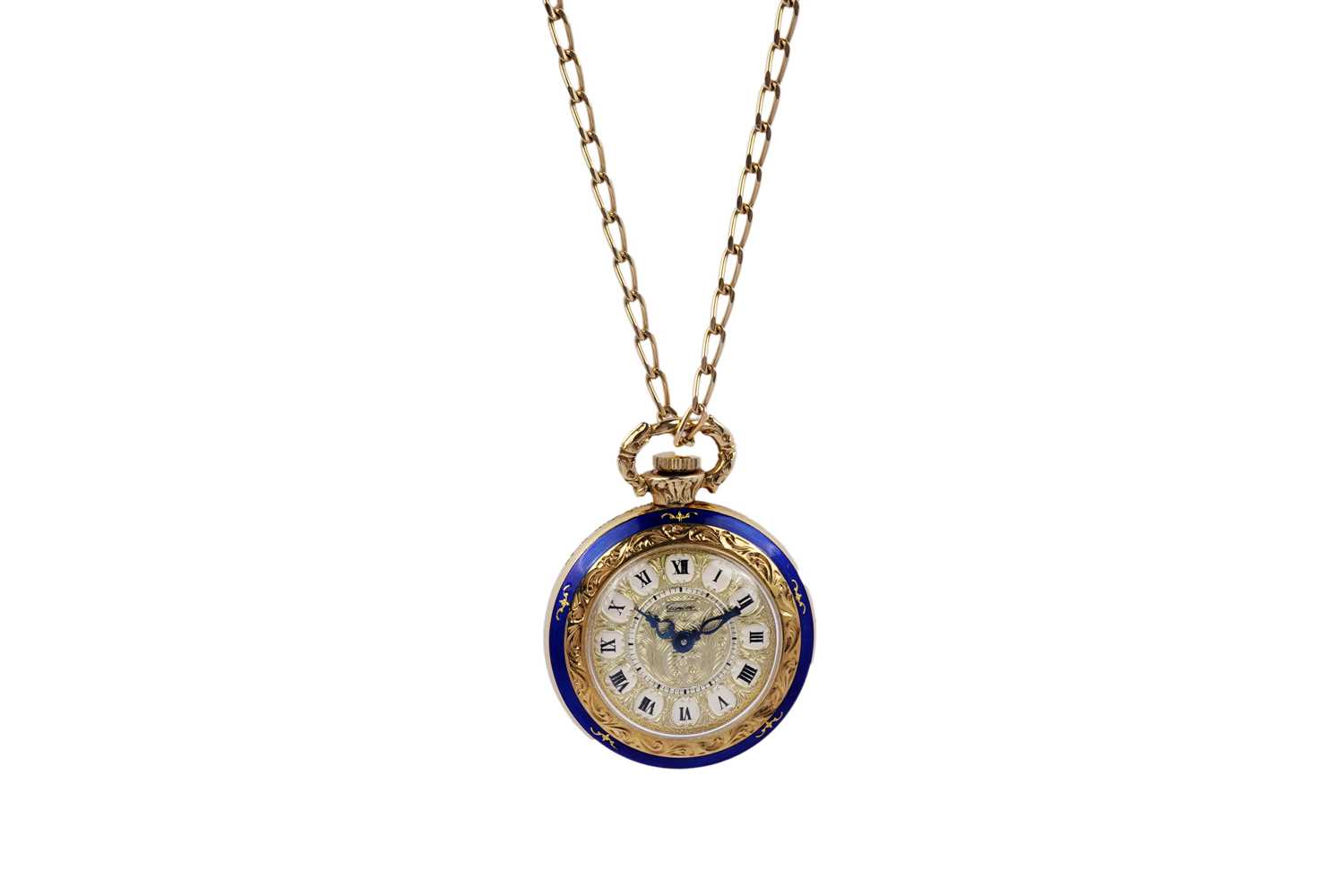 Lot 560 - An 18ct yellow gold cased fob watch