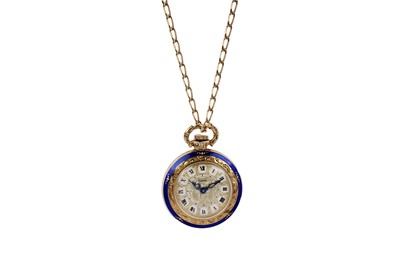 Lot 560 - An 18ct yellow gold cased fob watch