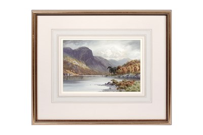 Lot 1076 - Edward Horace Thompson - "Golden Autumn"; Thirlmere and Raven Crag | watercolour