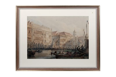 Lot 1037 - W. H. Littlewood - Venice with a view of The Doge's Palace | watercolour