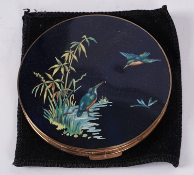 Lot 213 - Vintage powder compacts; and a pair of opera glasses by Iris of Paris