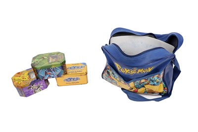 Lot 210 - A collection of holographic/shiny and other Pokémon cards; and Pokémon bag