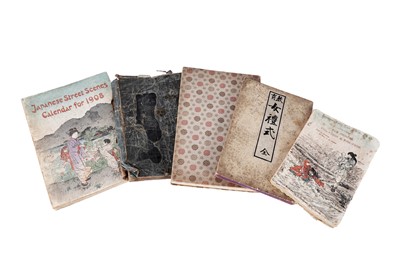 Lot 920 - A Japanese crepe book street calendar 1908; and other items