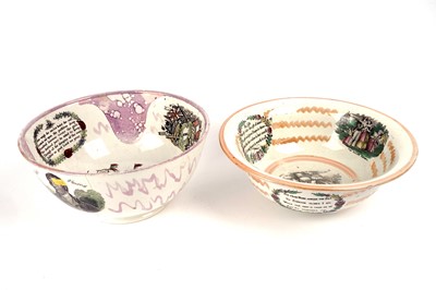 Lot 949 - A 19th Century pearlware bowl; and a late 19th Century Scott's Pottery bowl