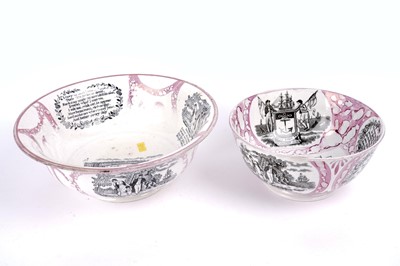 Lot 951 - A Galloway & Atkinson Albion Pottery pearlware bowl; and another pearlware bowl