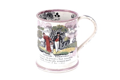 Lot 954 - A Scott & Sons creamware frog tankard