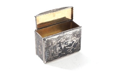 Lot 288 - An mid-18th century continental silver and niello work snuff box