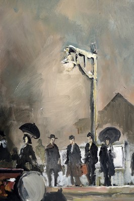 Lot 505 - Cavan Corrigan - Train at Bridgnorth Station | oil