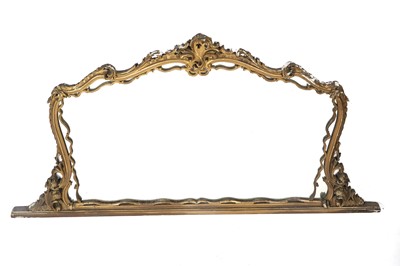 Lot 1402 - A 19th Century Rococo style giltwood overmantel mirror