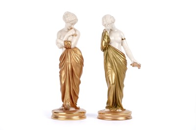 Lot 980 - A pair of Royal Worcester figures