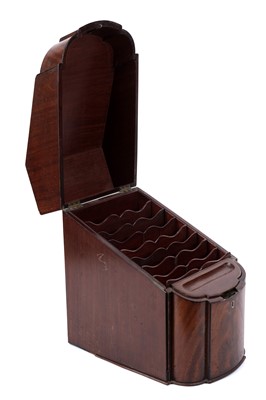 Lot 205 - A George III mahogany converted stationery box