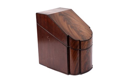 Lot 205 - A George III mahogany converted stationery box