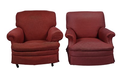 Lot 1487 - Howard & Sons, London: a Harley pattern easy armchair; and one other