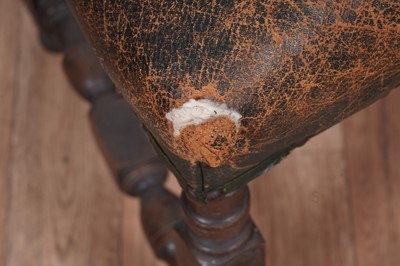 Lot 104 - An 18th Century oak drop-leaf dining table; and other items