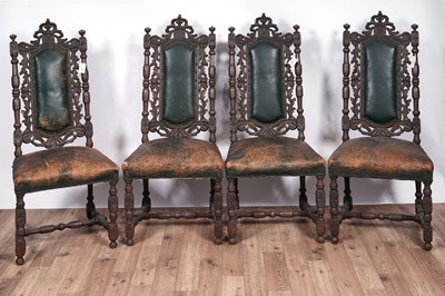 Lot 104 - An 18th Century oak drop-leaf dining table; and other items