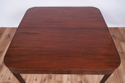 Lot 107 - A Georgian style carved oak coffer; and a late Georgian inlaid mahogany tea table