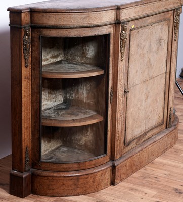 Lot 108 - A Victorian inlaid burr walnut and walnut ormolu mounted credenza