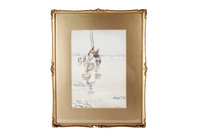 Lot 1616 - Victor Noble Rainbird - The Fisher Girl | watercolour