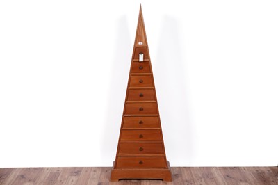 Lot 94 - A mahogany pyramid chest of drawers