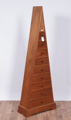 Lot 94 - A mahogany pyramid chest of drawers