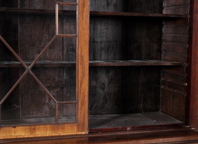 Lot 1266 - A large and impressive 19th Century mahogany breakfront bookcase
