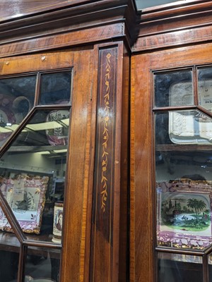 Lot 1266 - A large and impressive 19th Century mahogany breakfront bookcase
