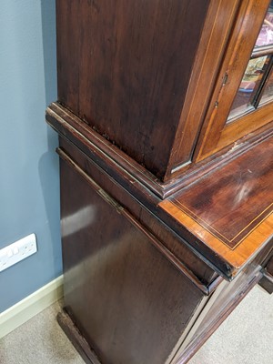Lot 1266 - A large and impressive 19th Century mahogany breakfront bookcase