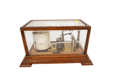 Lot 74 - An early 20th Century oak cased barograph by T. B. Winter & Son, Newcastle upon Tyne