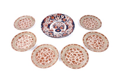 Lot 347 - A collection of East Asian ceramics including: a set of six early 20th Century plates