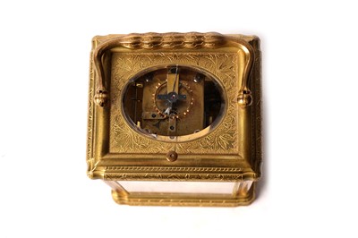 Lot 1372 - A 19th Century French repeating carriage alarm clock retailed by Howell, James & Co