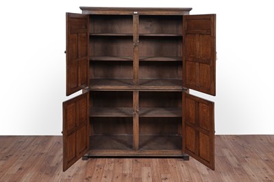 Lot 123 - Titchmarsh and Goodwin: a Georgian style oak press cupboard