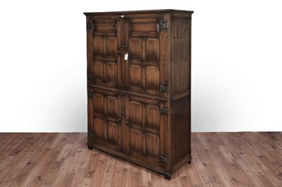Lot 123 - Titchmarsh and Goodwin: a Georgian style oak press cupboard