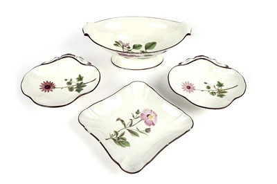 Lot 992 - A part pearlware botanical service