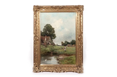 Lot 1102 - Arthur Wellesley Cottrell - Children Resting on the Bank of a Stream | oil