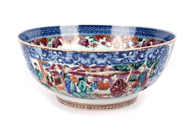 Lot 883 - A Chinese mandarin palette punch bowl