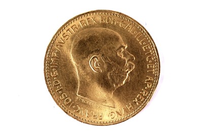 Lot 1214 - A 1915 Austrian 20 Corona gold coin