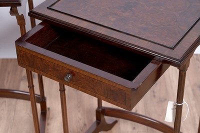 Lot 49 - Wylie & Lockhead Ltd, Glasgow: a walnut banded nest of three tables