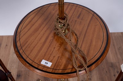 Lot 55 - A brass standard lamp; and other items