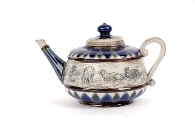 Lot 976 - A Royal Doulton Hannah Barlow teapot and cover