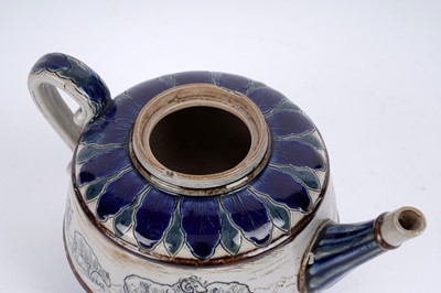 Lot 976 - A Royal Doulton Hannah Barlow teapot and cover