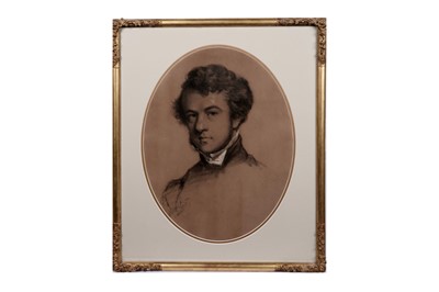 Lot 1045 - 19th Century British School - Portrait of a young man | charcoal and chalk