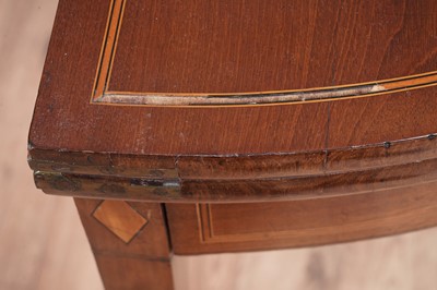 Lot 111 - An Edwardian inlaid mahogany card table