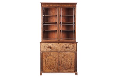 Lot 1452 - An early 19th Century mahogany secretaire bookcase